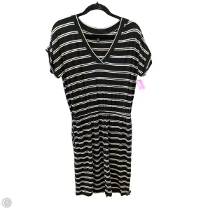 Dress Casual Midi By Banana Republic In Black & White. Size: Mp