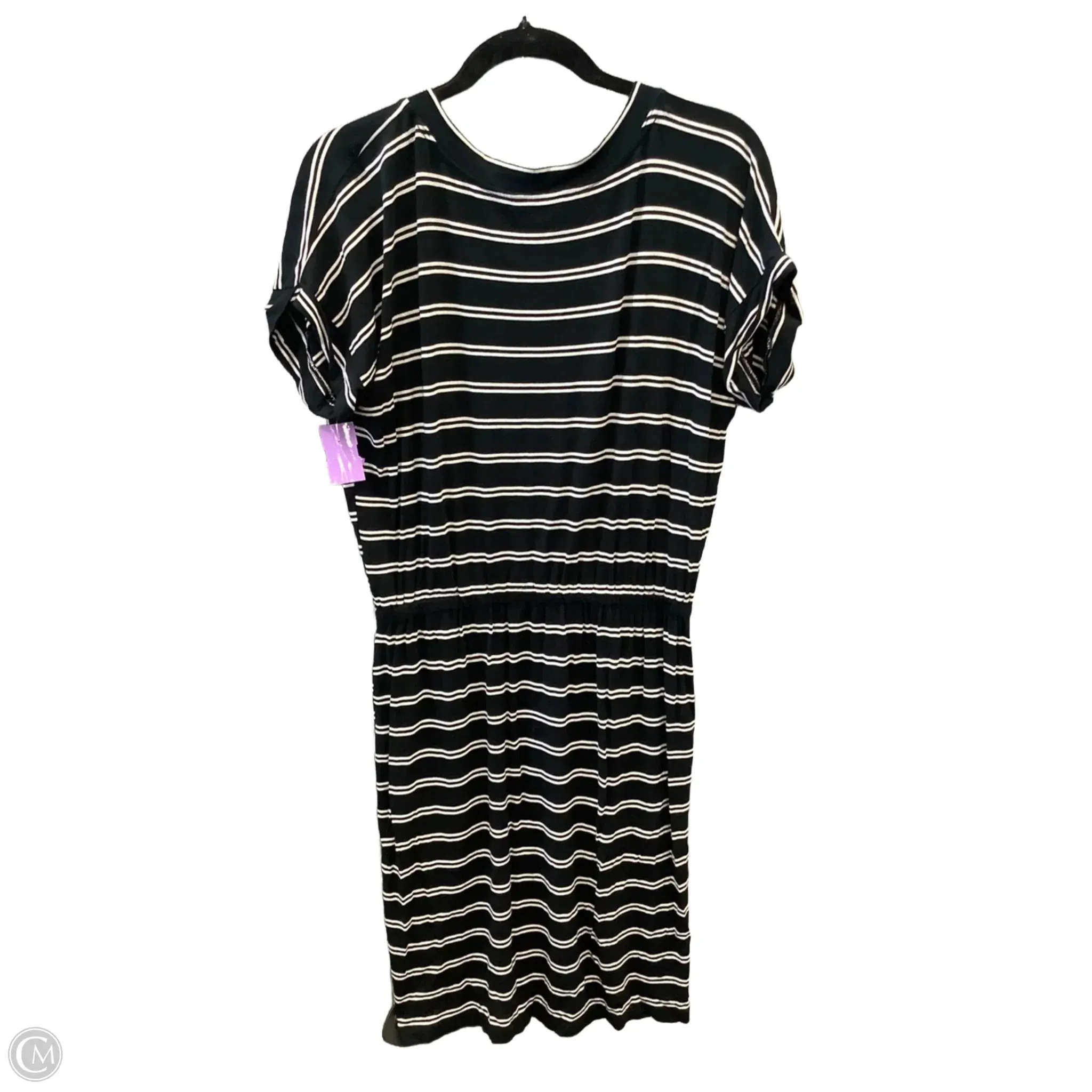 Dress Casual Midi By Banana Republic In Black & White. Size: Mp