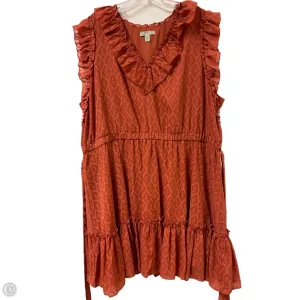 Dress Casual Midi By Clothes Mentor In Orange. Size: 2x
