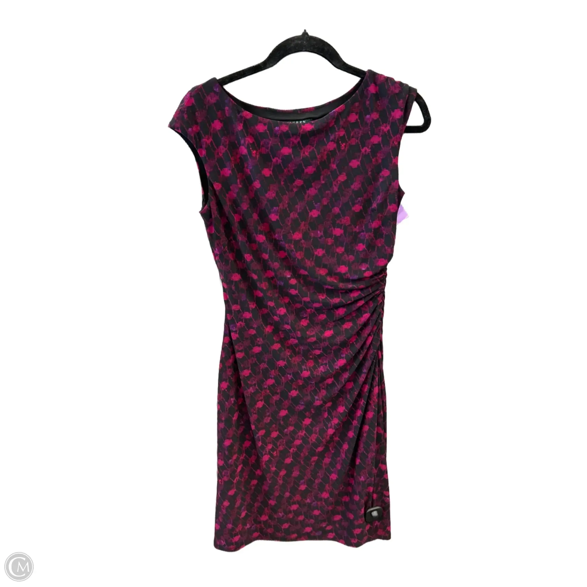 Dress Casual Midi By Lauren By Ralph Lauren In Black & Pink. Size: 6