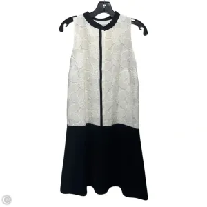Dress Casual Midi By Loft In Black & Cream. Size: S (T)