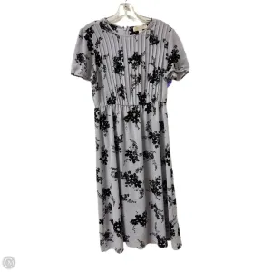 Dress Casual Midi By Michael By Michael Kors In Black & Purple. Size: M