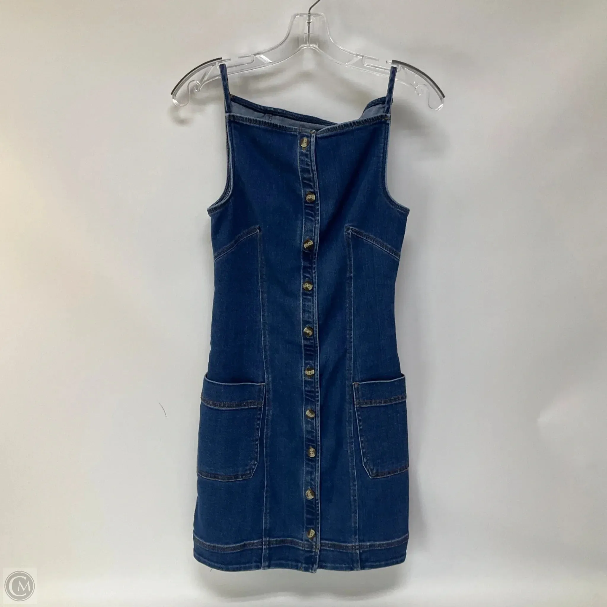 Dress Casual Short By Anthropologie In Blue Denim. Size: Xs