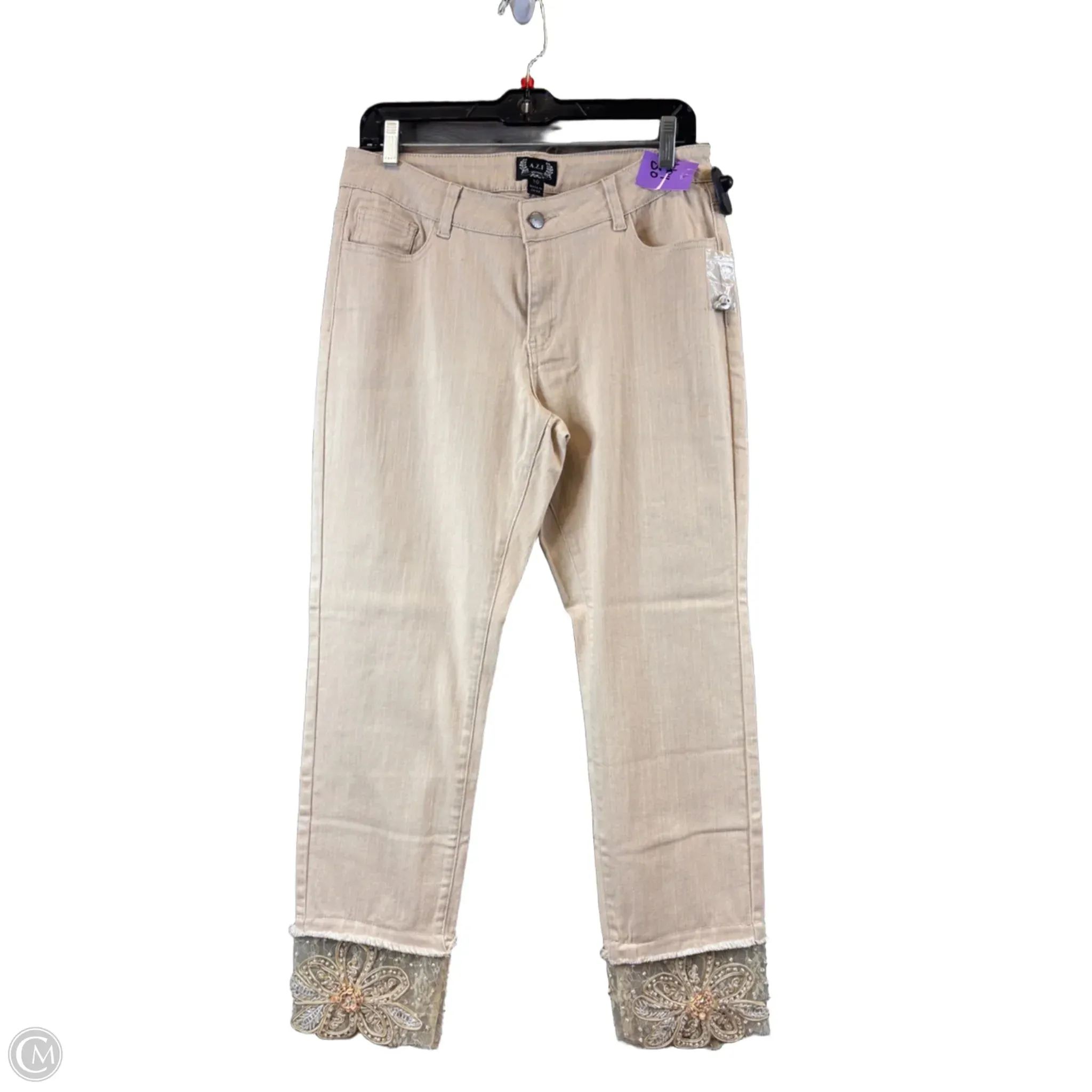 Jeans Straight By Clothes Mentor In Beige. Size: 10