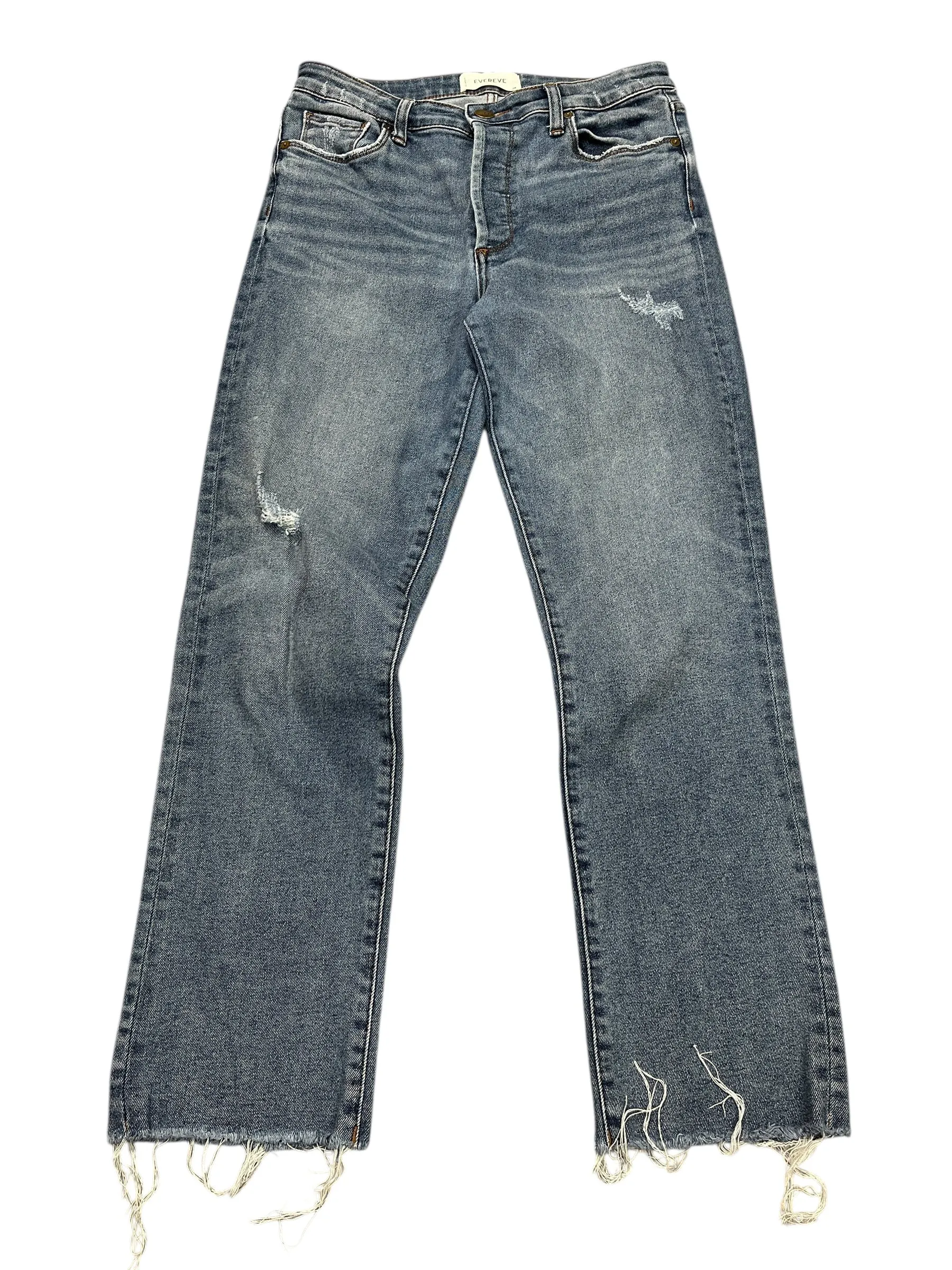 Jeans Straight By Evereve In Blue Denim. Size:6