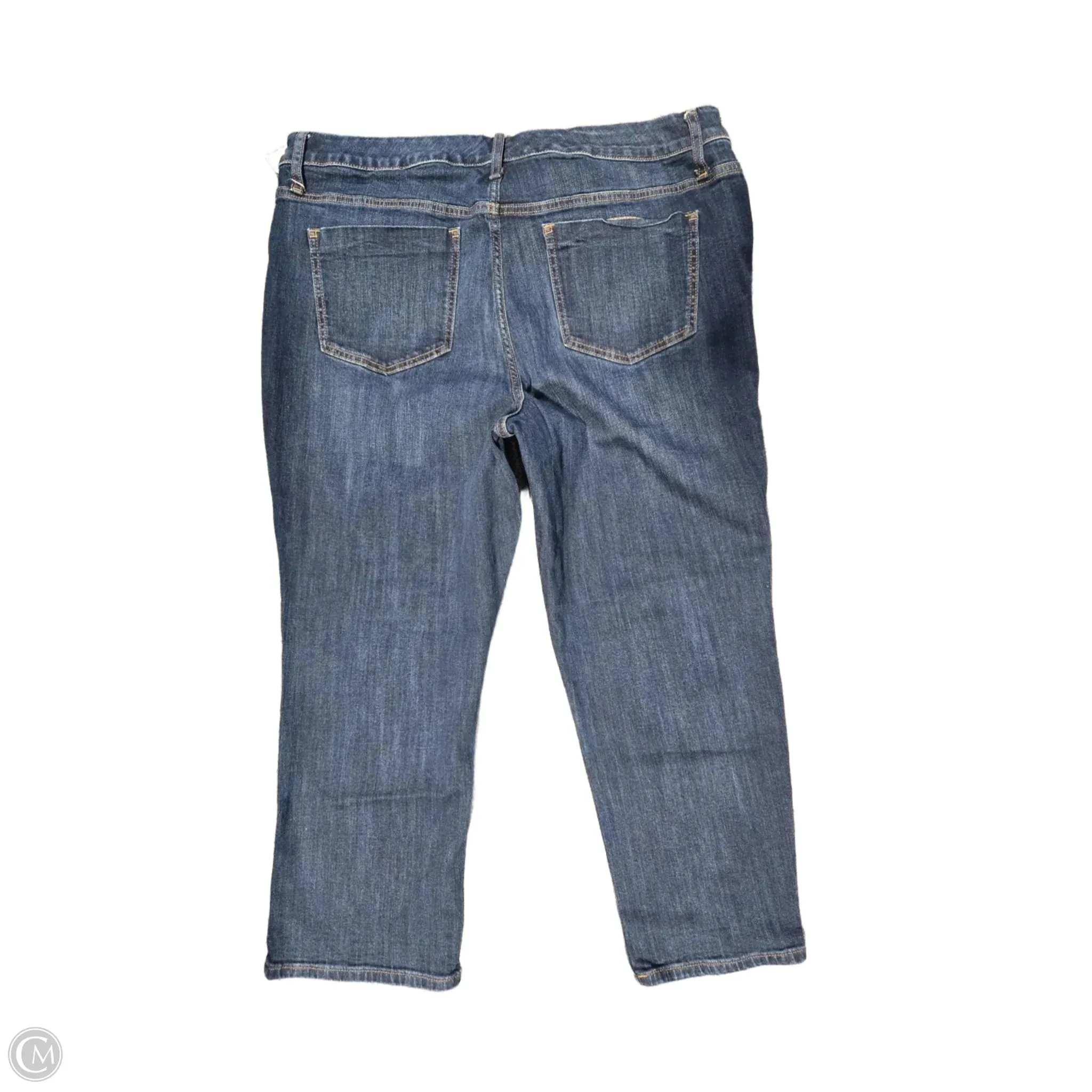 Jeans Straight By Simply Vera In Blue Denim. Size: 20