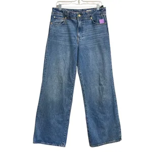 Jeans Wide Leg By Zara In Blue Denim. Size:8