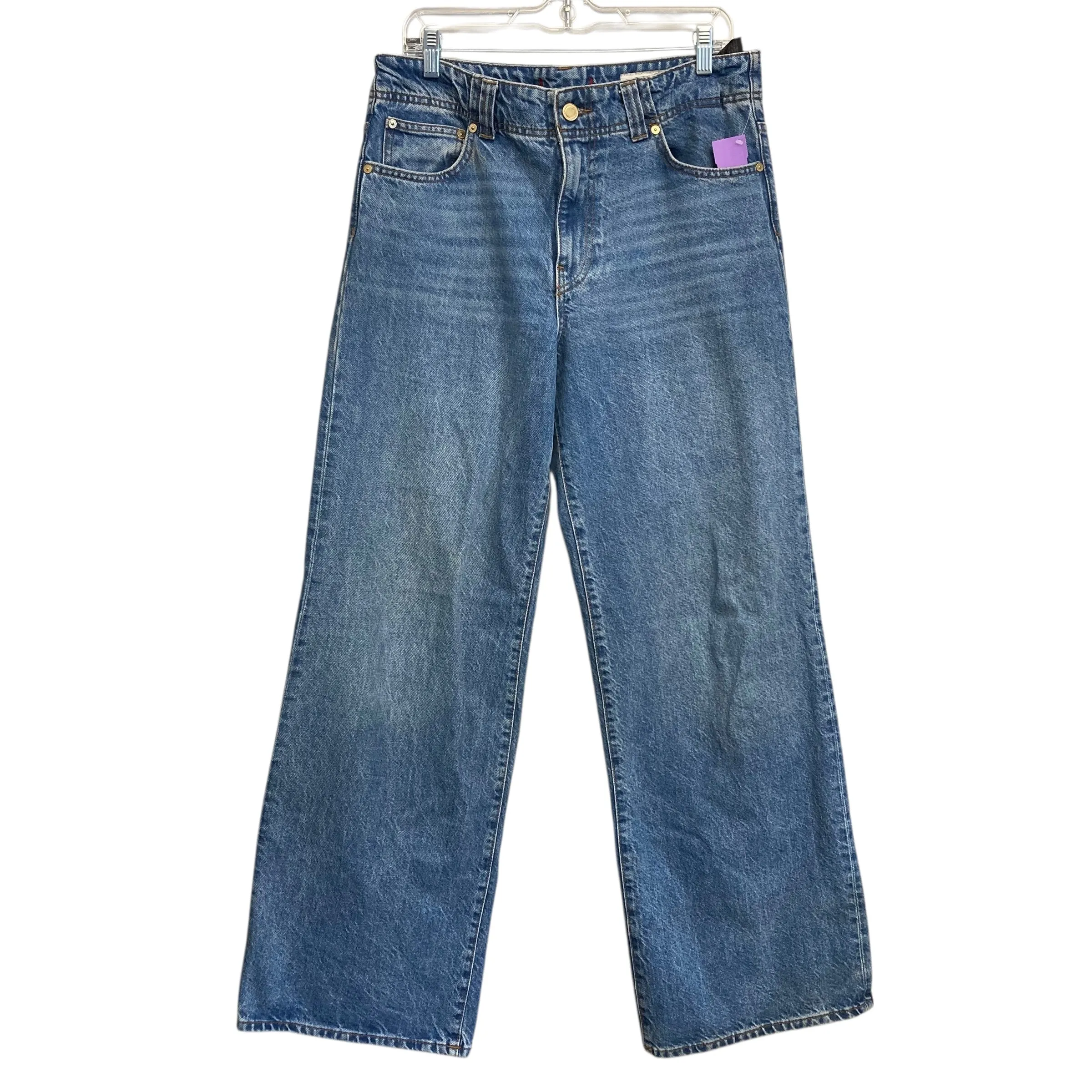Jeans Wide Leg By Zara In Blue Denim. Size:8