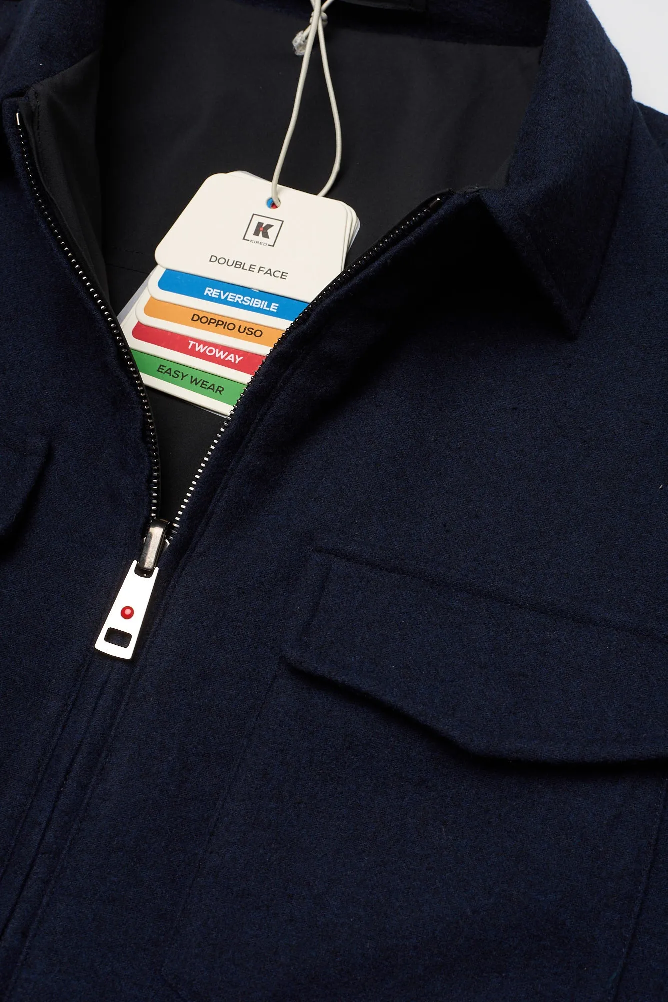 KITON KIRED  Rimo Reversible Blue-Black Blouson Utility Jacket EU 52 US L