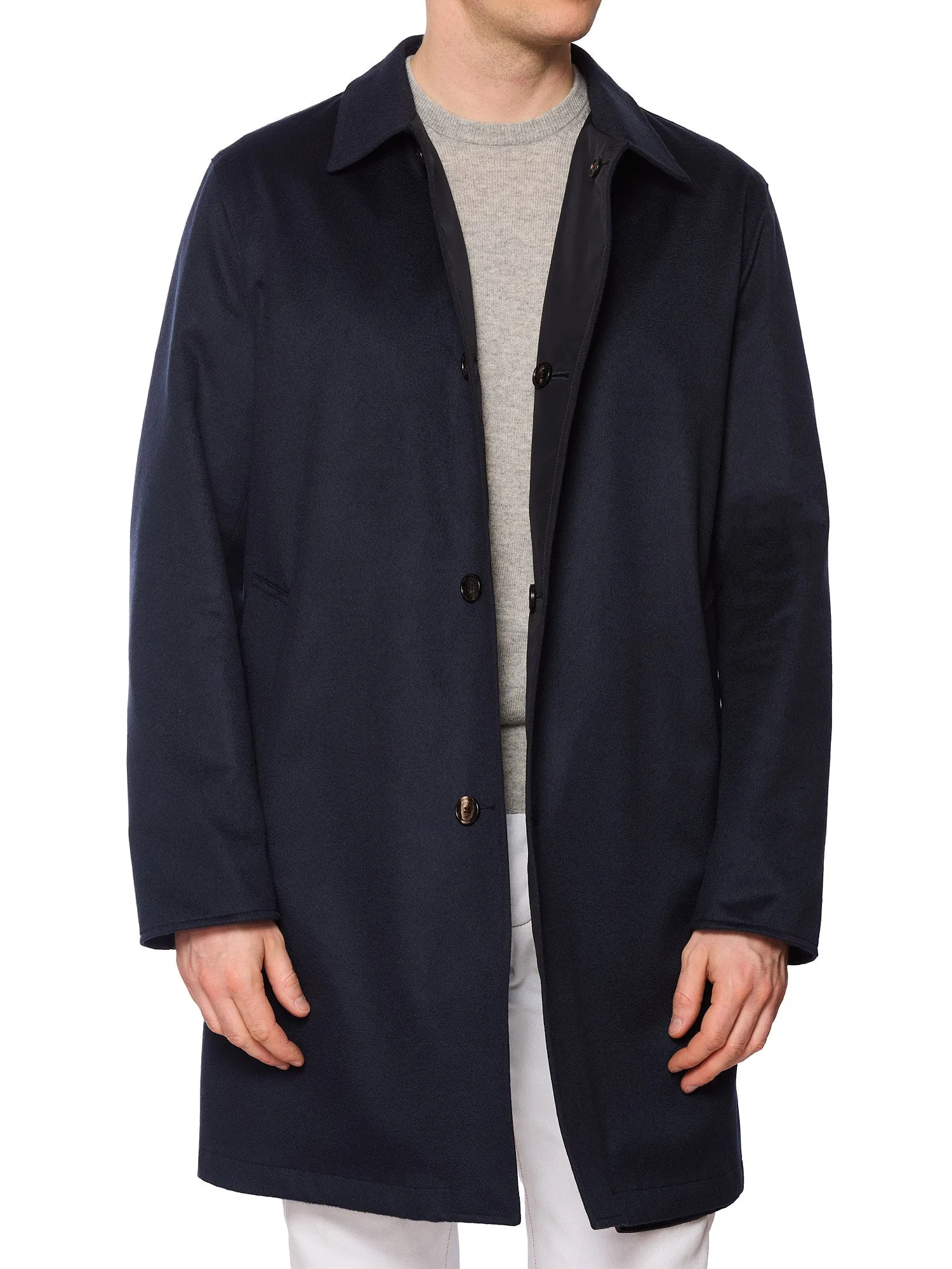 SARTORIO Napoli Peak1 Reversible Loro Piana Cashmere Barbera Coat EU 52 US L