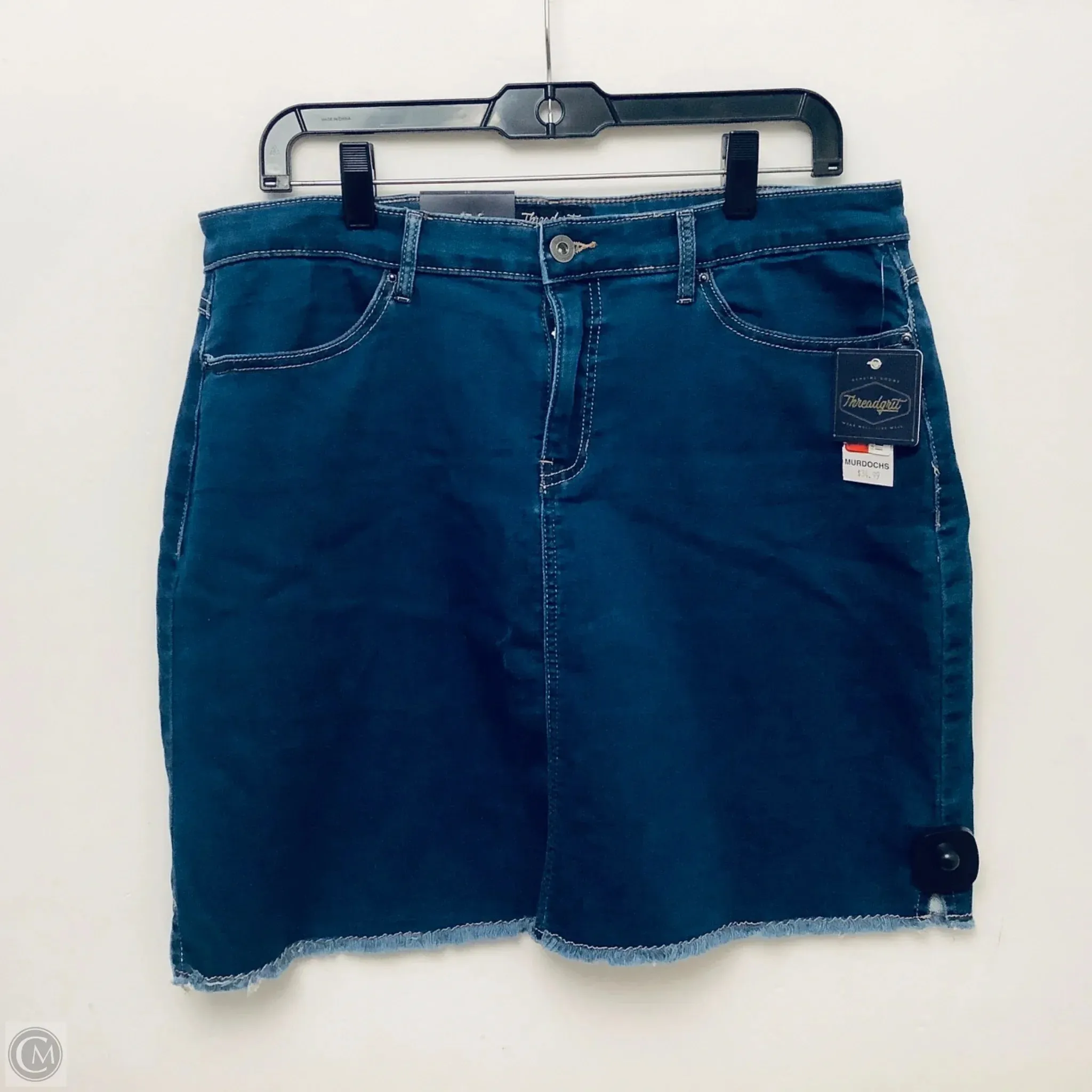 Skirt Mini & Short By Clothes Mentor In Blue Denim. Size: 12