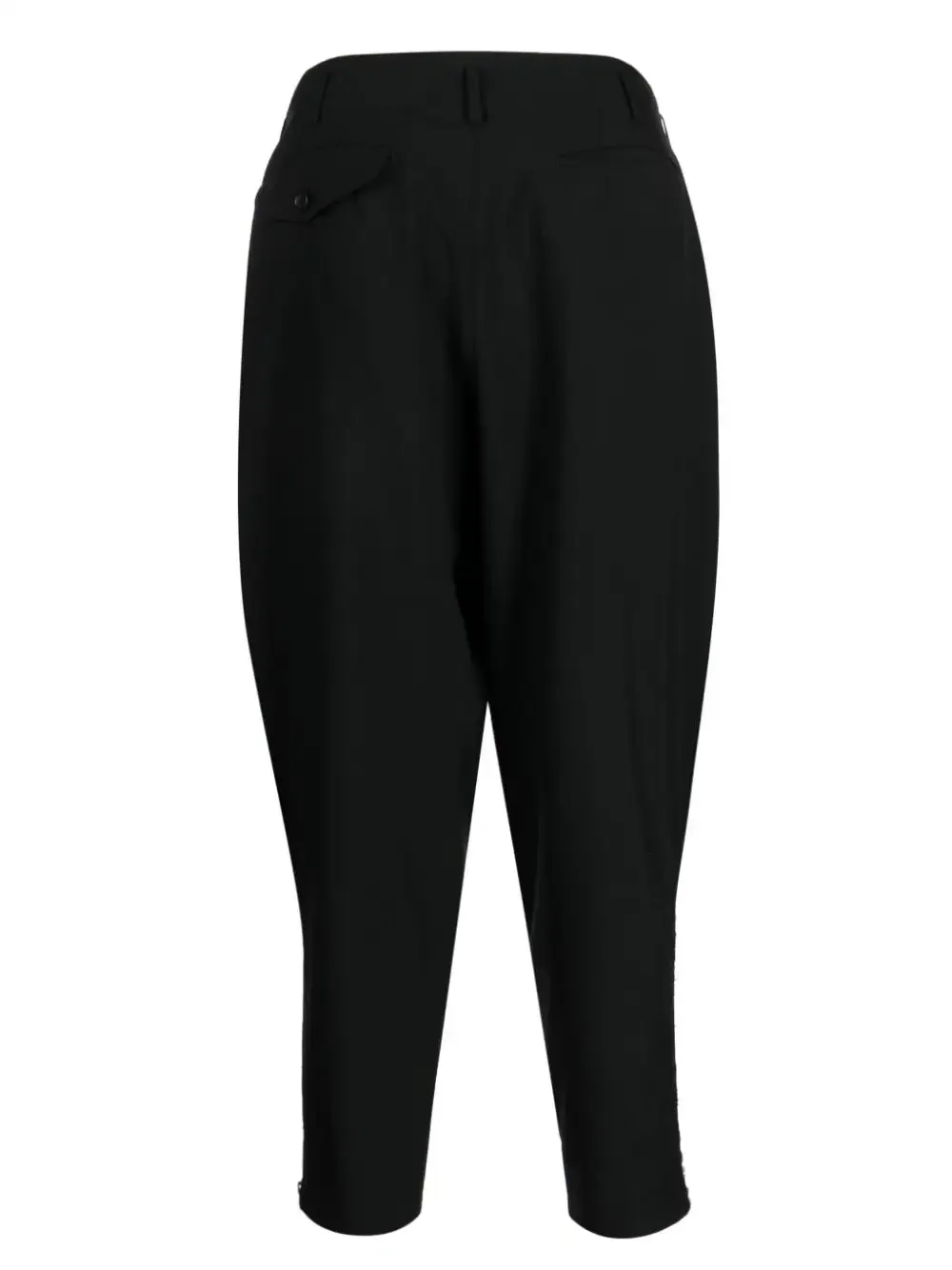Tapered-Leg Cropped Wool Trousers